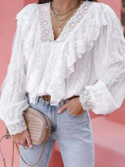 Romance Ruffle Lace Blouse