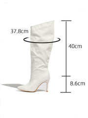 Botas de media pantorrilla con tacón de aguja