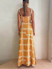 Einzigartiges Trägerkleid mit Zitronen-Print