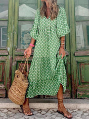 Maxikleid mit Bohemien-Print