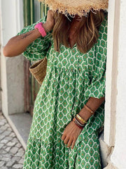 Maxikleid mit Bohemien-Print