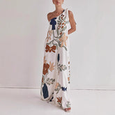 Isla Botanical One-Shoulder Maxi Dress