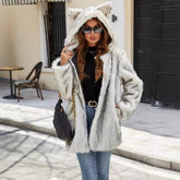 Luna Faux Fur Cat-Ear Coat