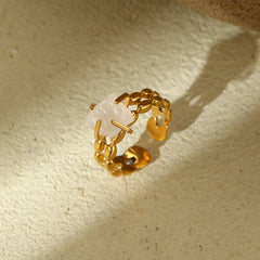 Aurora Raw Quartz Statement Ring