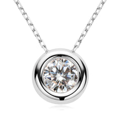 1 Carat Moissanite 925 Sterling Silver Necklace