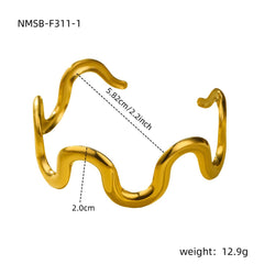 Selene Sculpted Wave Jewelry Set