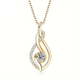 18K Gold Moissanite Necklace 0.25ct Fine Jewelry for Women