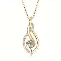 18K Gold Moissanite Necklace 0.25ct Fine Jewelry for Women