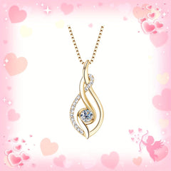 18K Gold Moissanite Necklace 0.25ct Fine Jewelry for Women