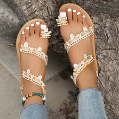 Toe Loop Flats Sandals