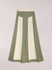 Color Block Patchwork Skirt