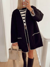 Contrasting Woolen Coat