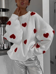 Sudadera de punto con corazón