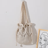 Isla Drawstring Crochet Tote