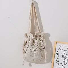 Isla Drawstring Crochet Tote