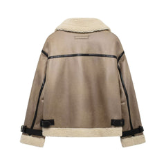 Aviator Chic Shearling Jacket