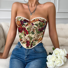 Floral Bella Tapestry Corset Top