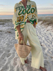 Print Casual Vacation Style Set