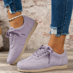 Lace Up Round Toe Sneakers