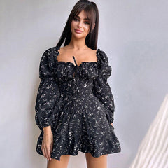 Amelia Floral Puff Sleeve Mini Dress