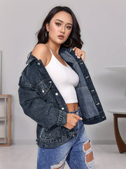 Chloe Oversized Distressed Denim Jacket