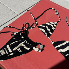 Zara Noir Beaded Bikini Set