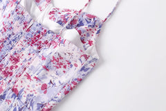 Aria Wildflower Tie-Strap Mini Dress