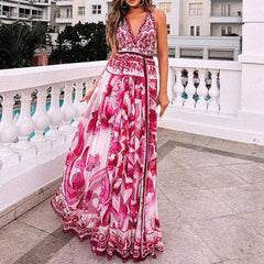 Seraphina Rose Halter Maxi Dress