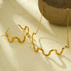 Selene Sculpted Wave Jewelry Set