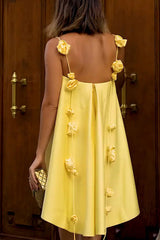 The Soleil Satin Mini Dress