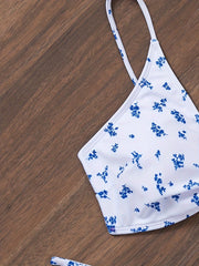 Celeste Blue Blossom Bikini Set