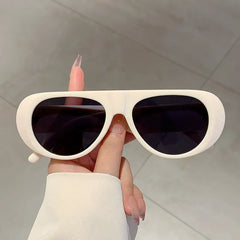 Gradient Aviator Sunglasses with Side Shield