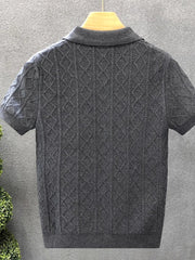 Men's Plus Size Basic style Collared Neck Knit Polo