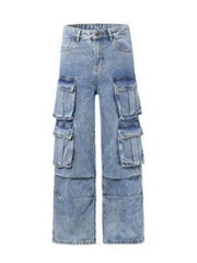 Men's Cargo Wide Leg Jeans