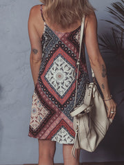 Geometric Paisley Print Cami Mini Dress