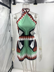 Zara Tribal Cutout Mini Dress