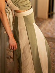 Color Block Patchwork Skirt