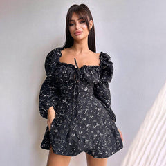 Amelia Floral Puff Sleeve Mini Dress