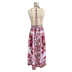 Seraphina Rose Halter Maxi Dress