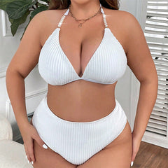 The Selene Ribbed Pearl Bikini Set