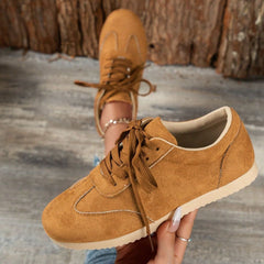 Lace Up Round Toe Sneakers