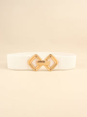 Geometric Buckle Elastic Wide Belt