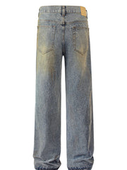 Men's Distressed Wide Leg Jeans