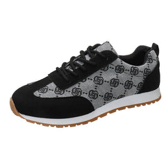 Floral Contrast Round Toe Sneakers
