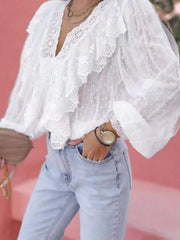 Romance Ruffle Lace Blouse