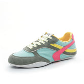 Lace Up Round Toe Contrast Flat Sneakers