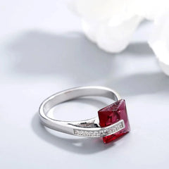 925 Sterling Silver Inlaid Zircon Ring