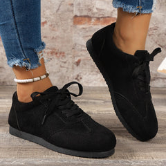 Lace Up Round Toe Sneakers