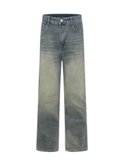 Men's Vintage Wash Wide Leg High-Rise Jeans
