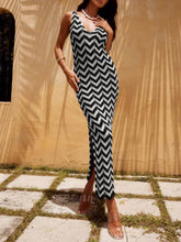 Sexy Maxikleid mit V-Ausschnitt und Häkel-Schlitz